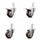 Service Caster 3 Inch Maroon Poly Swivel 7/8 Inch Square Stem Caster Total Lock Brakes, 2PK SCC-SQTTL20S314-PPUB-MRN-78-2-S-2 - alternate 1